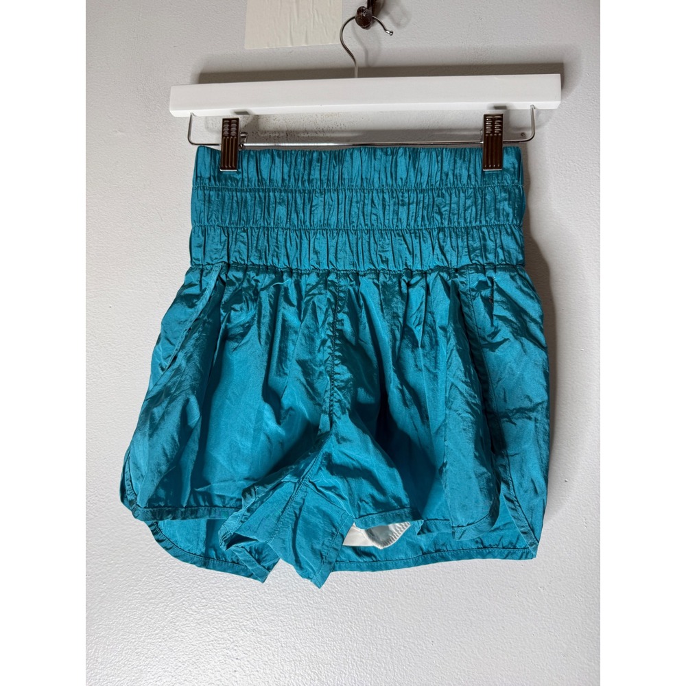 Free People Movement the way home shorts size S‎ high waist blue green